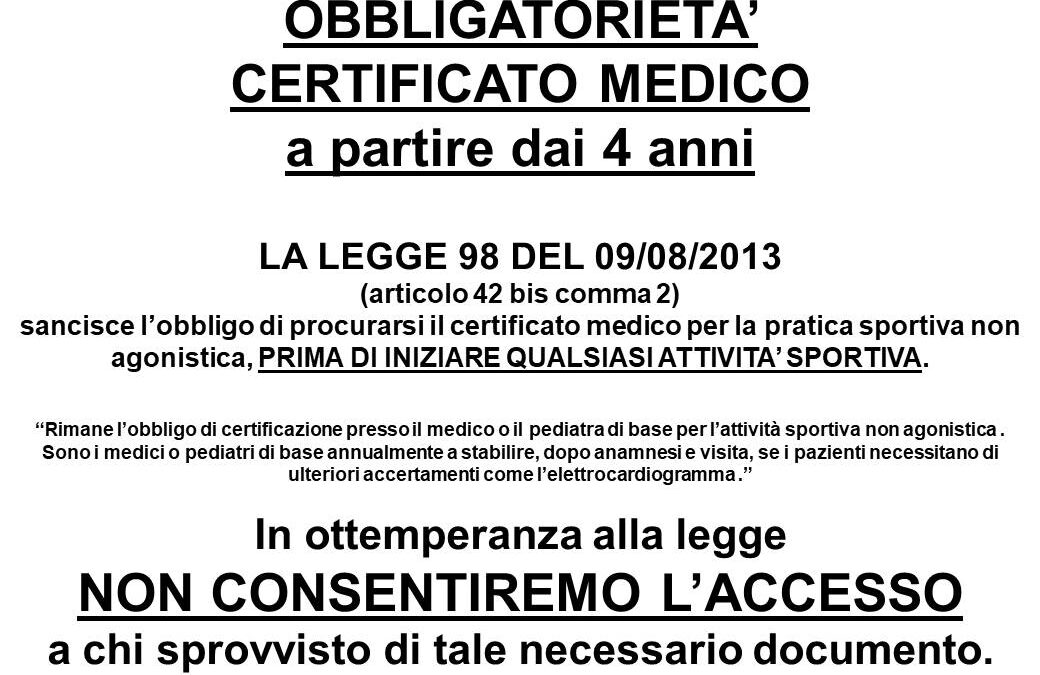 CERTIFICATO MEDICO